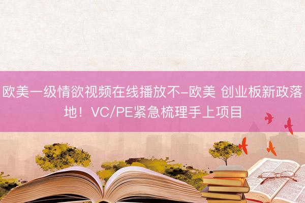 欧美一级情欲视频在线播放不-欧美 创业板新政落地！VC/PE紧急梳理手上项目