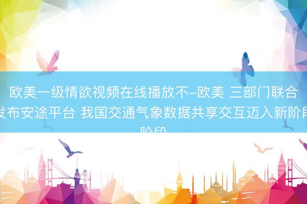 欧美一级情欲视频在线播放不-欧美 三部门联合发布安途平台 我国交通气象数据共享交互迈入新阶段