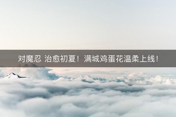 对魔忍 治愈初夏！满城鸡蛋花温柔上线！