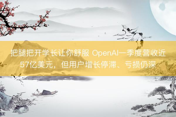 把腿把开学长让你舒服 OpenAI一季度营收近57亿美元，但用户增长停滞、亏损仍深