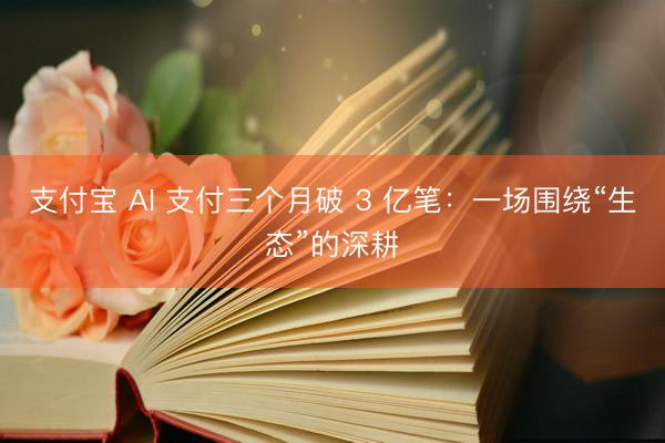 支付宝 AI 支付三个月破 3 亿笔：一场围绕“生态”的深耕