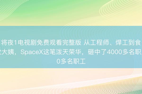 将夜1电视剧免费观看完整版 从工程师、焊工到食堂大姨，SpaceX这笔泼天荣华，砸中了4000多名职工
